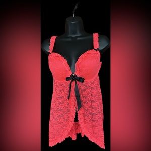 LS RED Lacy BabyDoll, L *P1045
